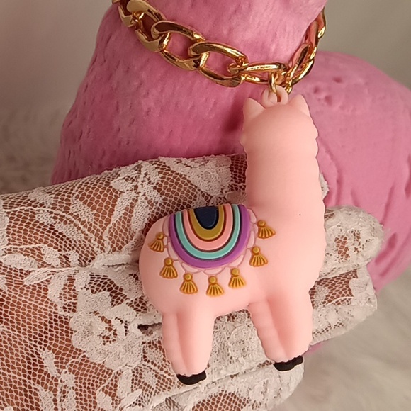 PINK LLAMA w/handmade necklace 🦙 - Picture 12 of 14